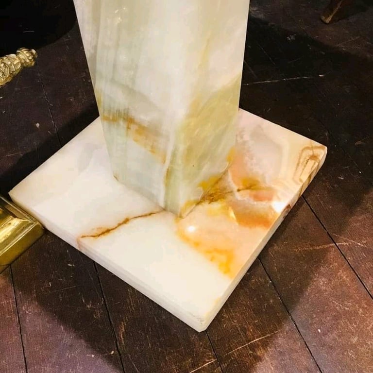 Vintage Onyx Telephone Table Plant Stand