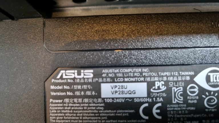 Asus 28" 4k gaming monitor 