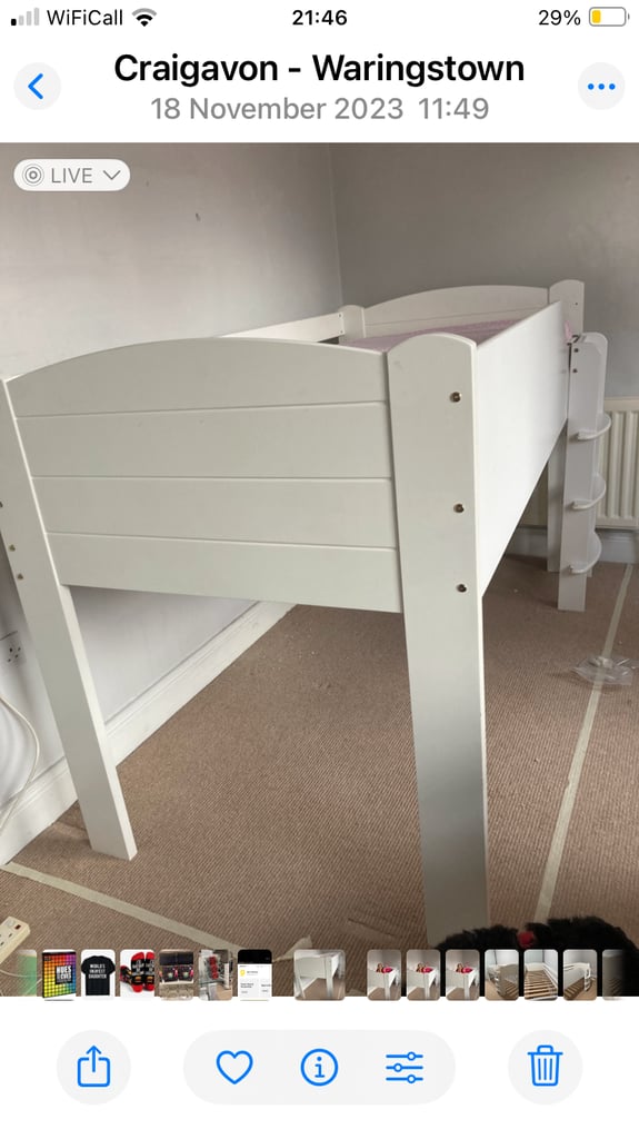 image for Aspace white raised bed