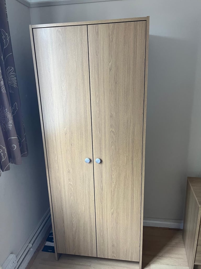 Wardrobe and bedside cabinet