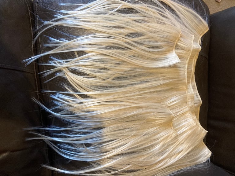 image for Human hair extension weave 613 14 inches 