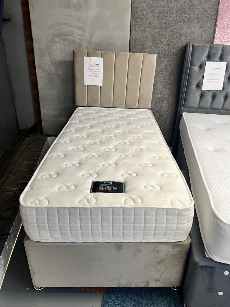 image for ]] Comfortable Single (3ft) Divan Bed – Mattress Included – Same Day Delivery ]]