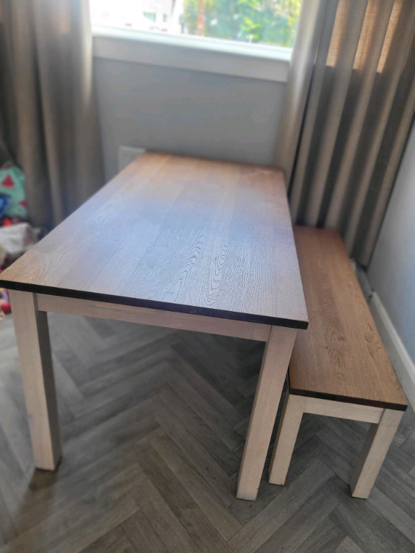 Dinning table and bench 