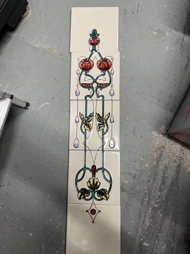 Fireplace tiles made by the Gallery 