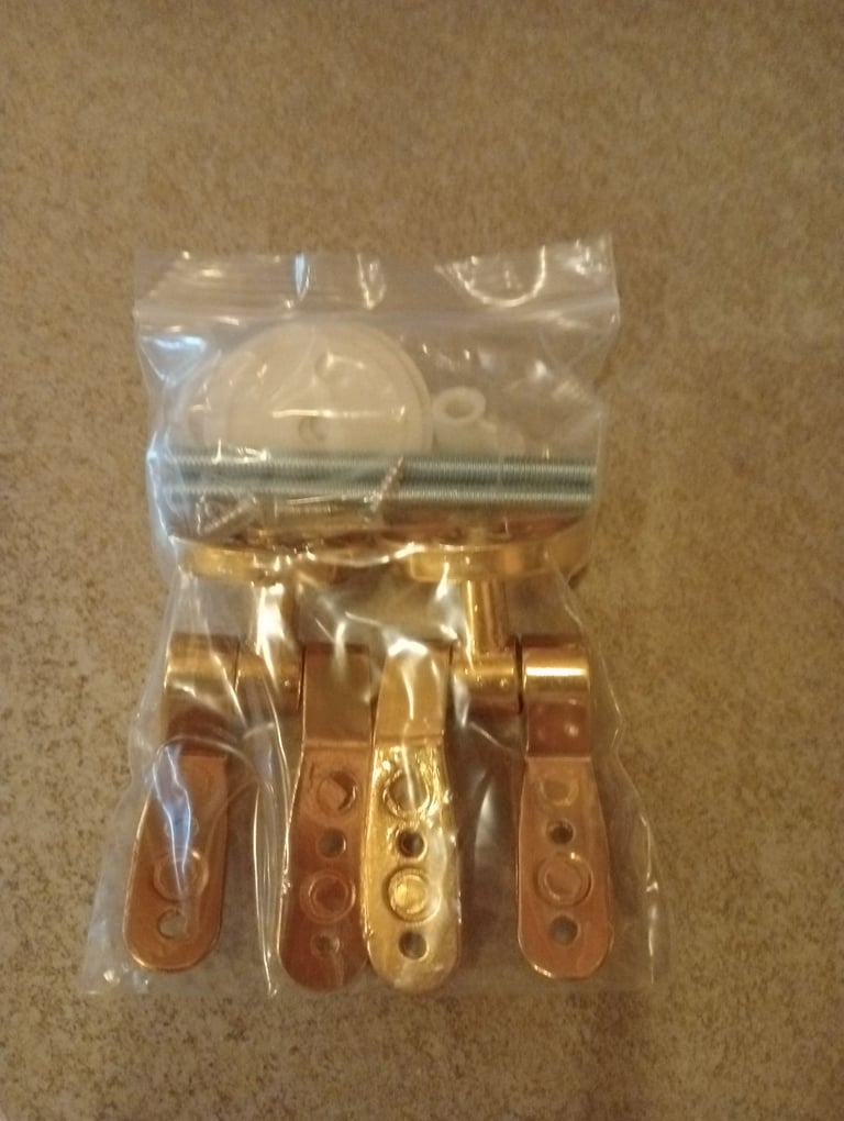 image for Gold Toilet seat hinges 