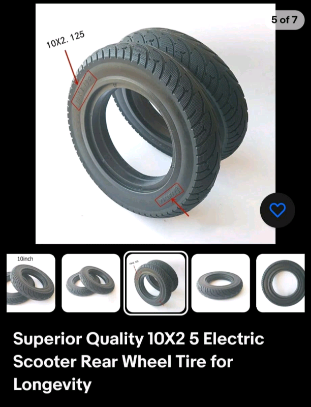image for Two Scooter solid tyres.