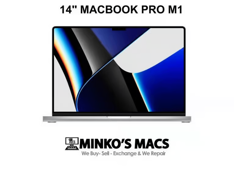 Apple MacBook Pro M1 14' 10Core 3.2GHz 32GB Ram 500GB SSD Adobe 2024 Logic Pro 11 Grade A Warranty