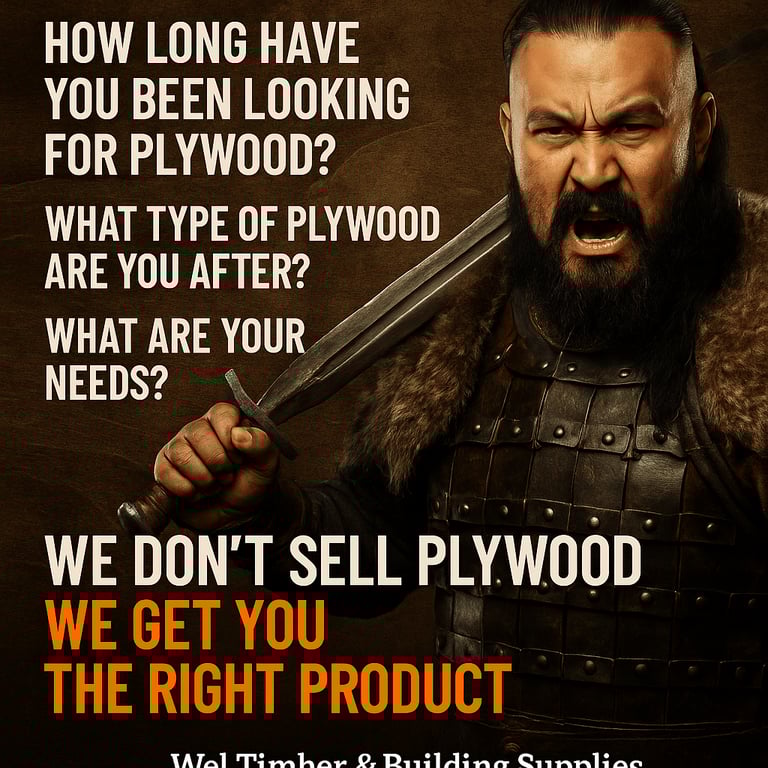 All plywood and sheet panel materials 