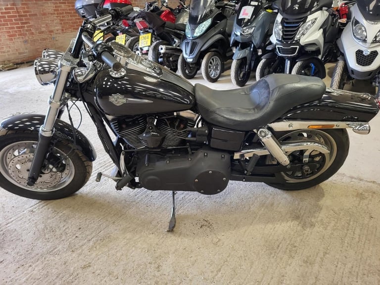 2014 14 HARLEY DAVIDSON FAT BOB FXDF [Phone number removed]DYNA BLACK CUSTOM CHOPPER