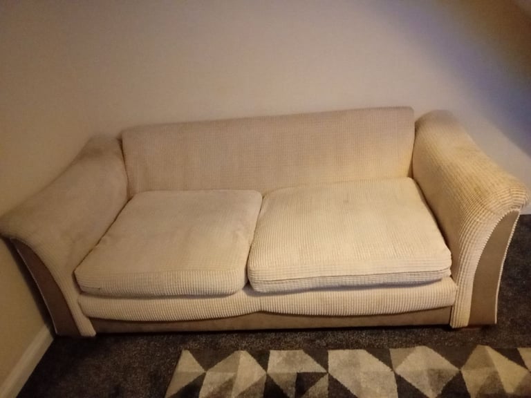image for Two piece cream sofa