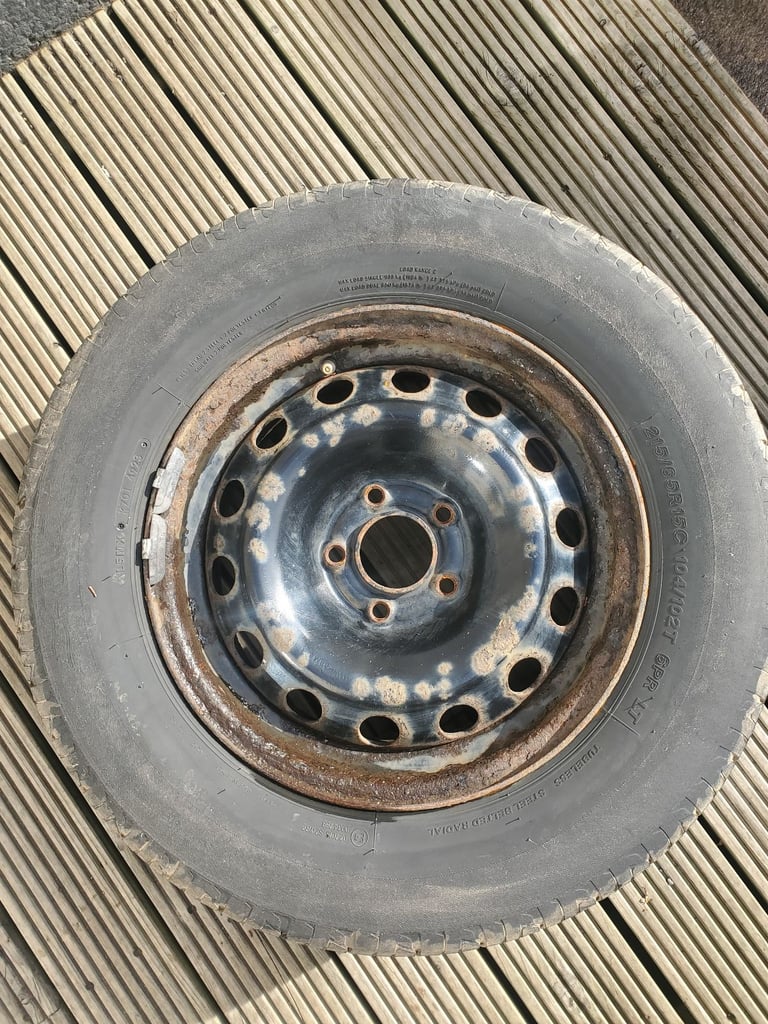 2 x 15 inch steel wheels from citroen dispatch 