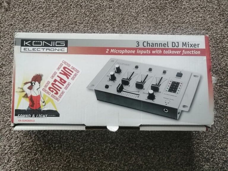 image for Konig 3 Channel DJ Mixer