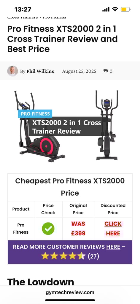 image for 2 in 1 cross trainer/bike