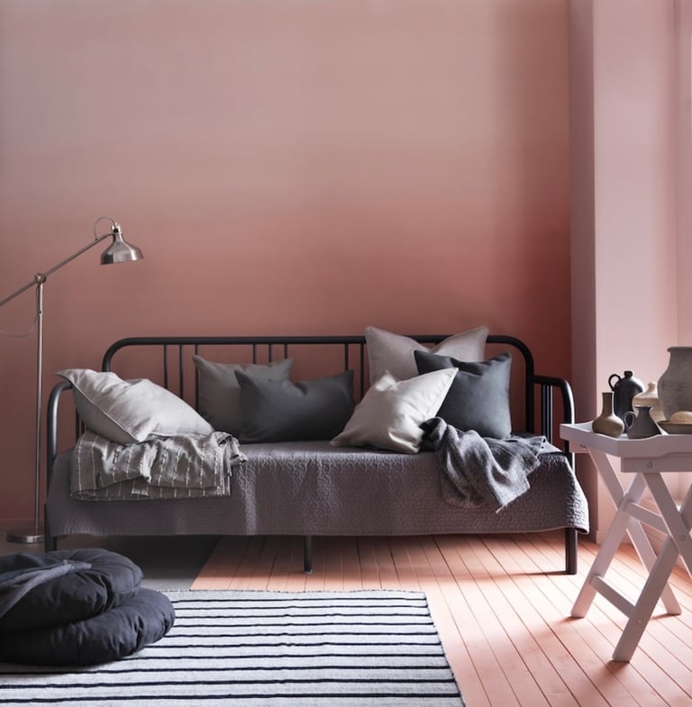 IKEA FYRESDAL Daybed w/ 2 Firm Mattresses – Converts to Double Bed, Space-Saving & Stylish