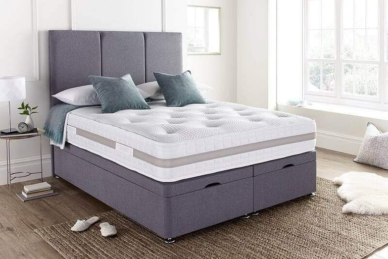 image for Brand New Divan Single, Double,King size Bed with memory foam mattress-Free Home Delivery COD