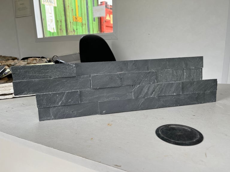 Black / Charcoal Split Face cladding tiles