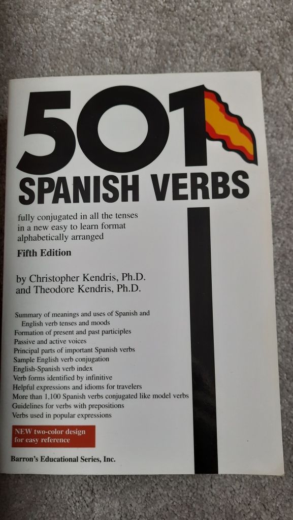 501 SPANISH VERBS GRAMMAR BOOK NEW + 2 free BOOKS