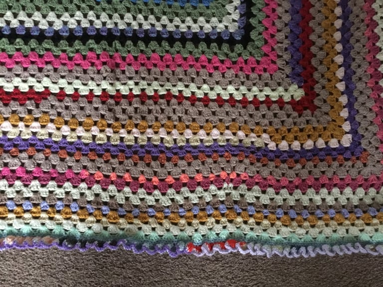 Hand made crochet blanket newc