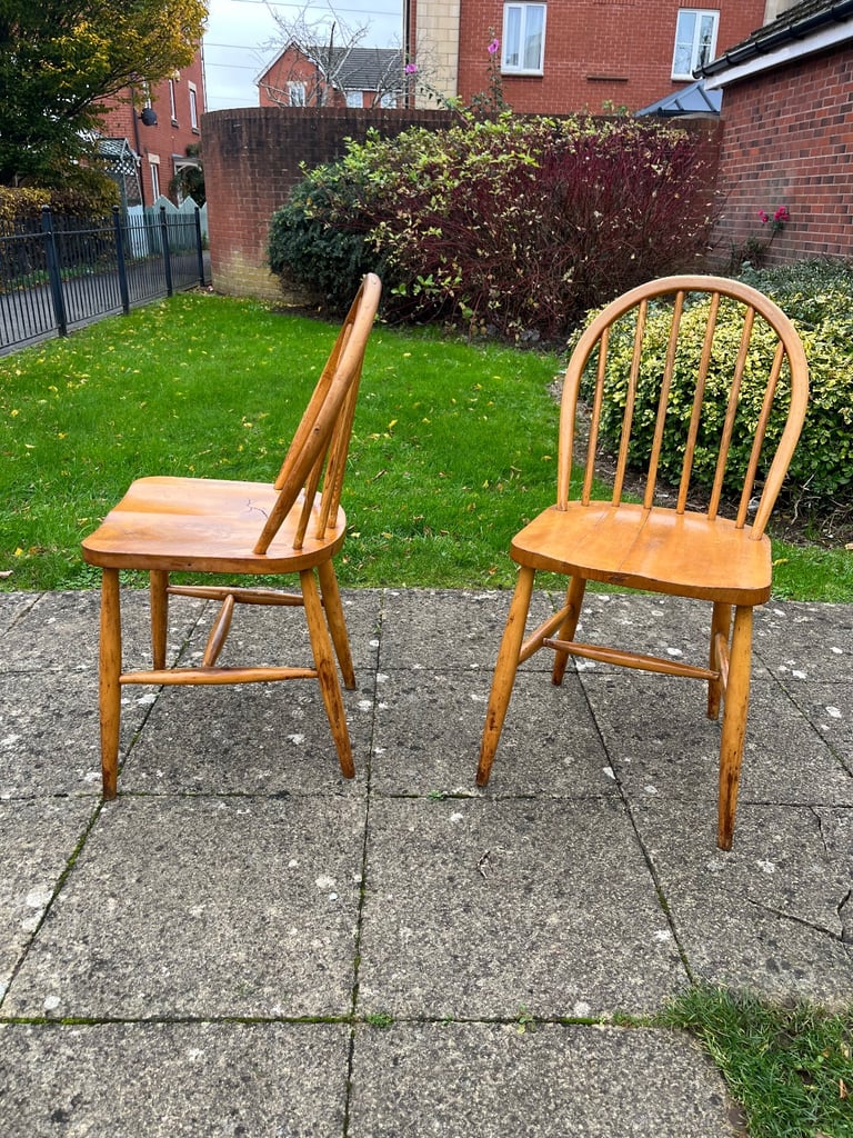 Pair of Ercol Windsor dining chairs (delivery available)