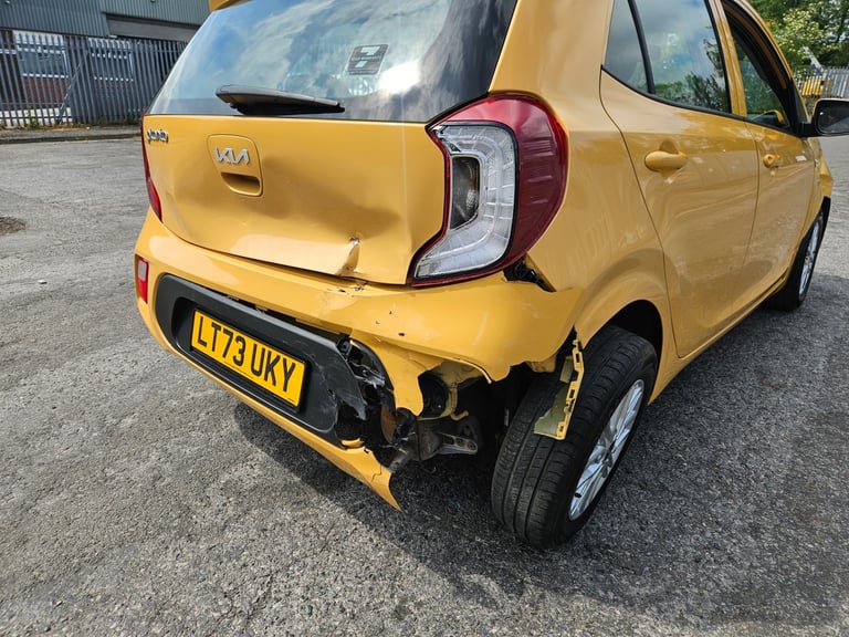 2023 73 Kia Picanto 1.0 2 5dr Yellow Damaged Salvage 
