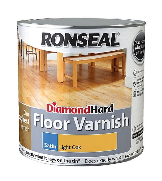 Ronseal floor varnish - Light Oak 2.5lt - opened