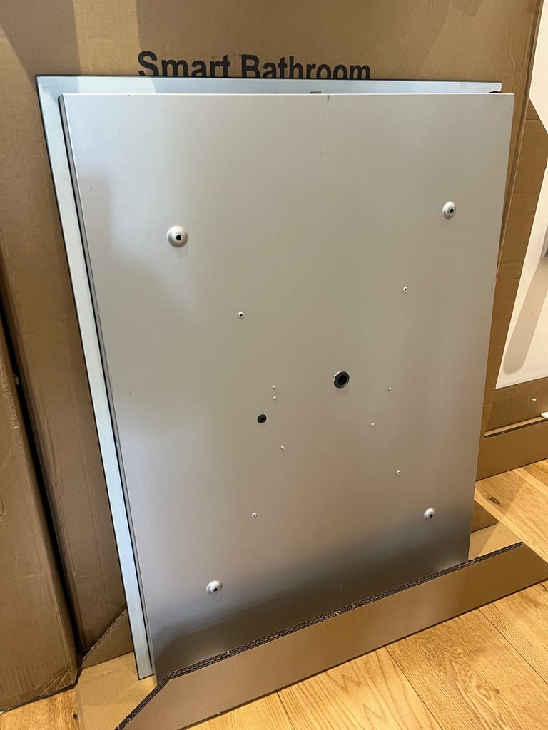 2 x Bathroom mirrors with anti-fog and lights 