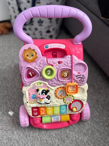 VTech First Steps 2-in-1 Baby Walker Activity Centre Pink in