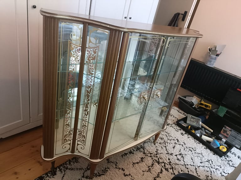 Large Antique glass wooden cabinet. Great condition 