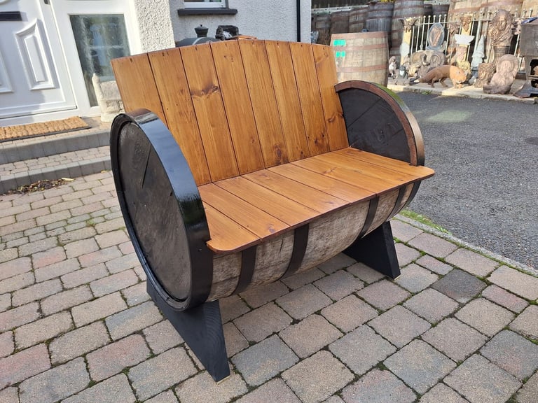 Oak barrel garden furniture for garden patio bar mancave 