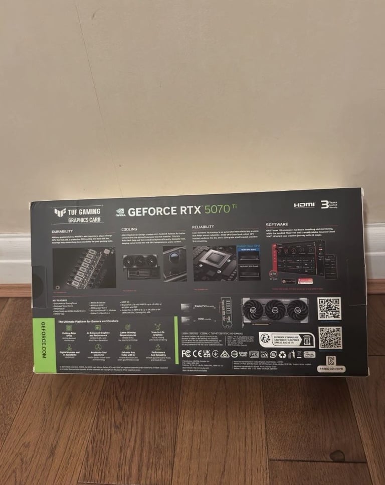 ASUS NVIDIA GeForce RTX 5070 Ti TUF 16GB Graphics Card (New Sealed)