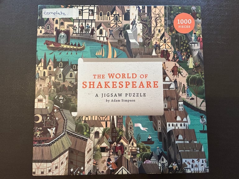The World of Shakespeare 1000 Piece Jigsaw Puzzle - 100% Complete