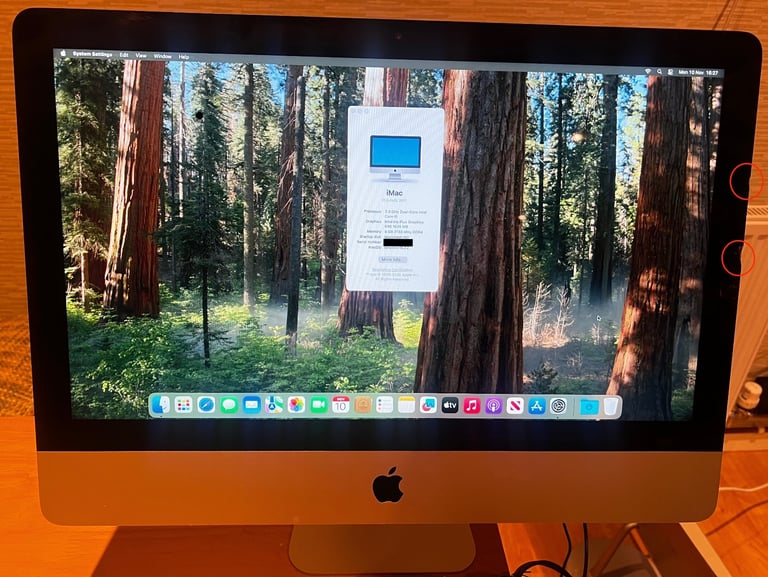 image for Apple iMac 21.5" Screen, Intel i5 2.3GHz Dual Core, 8GB RAM, 500GB HDD, macOS Sequoia