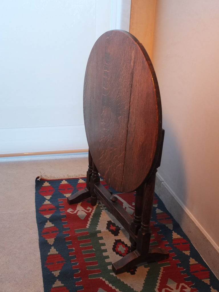 Vintage (Edwardian or Victorian) small folding round side table