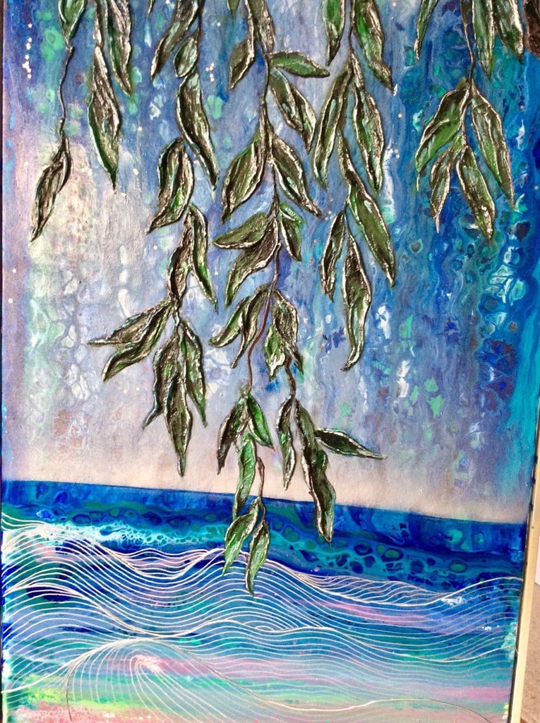 Stunning original acrylic painting with texture. Abstract art 