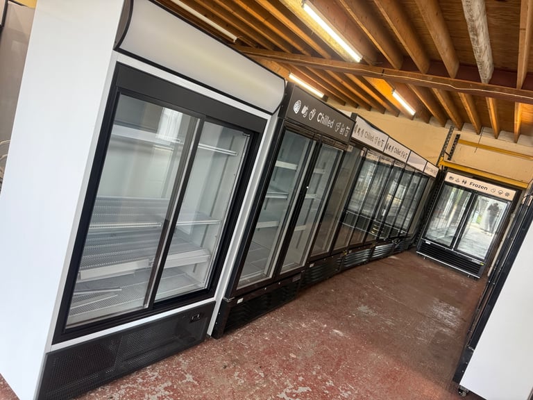 Commercial upright display fridge or freezer double triple single available new 