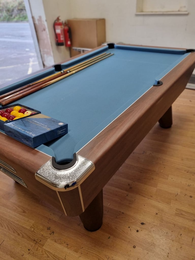 Supreme winner 7 x 4 Domestic pool table  Walnut effect.  