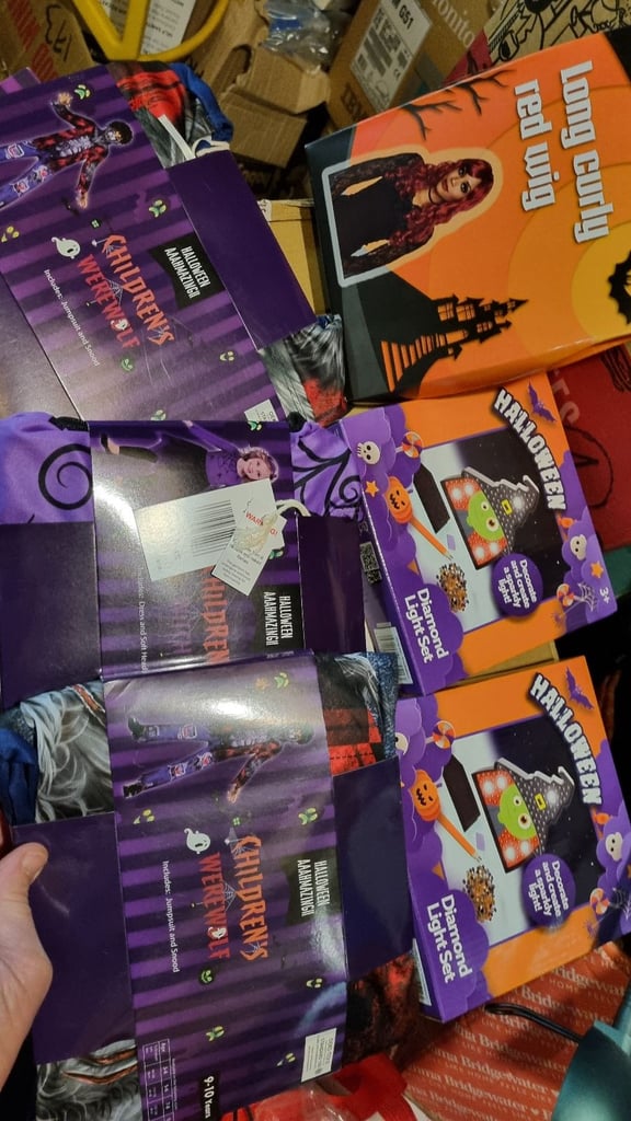 image for *NEW* Halloween Kit. 3 kids sets, ladies wig, ornaments. LOT