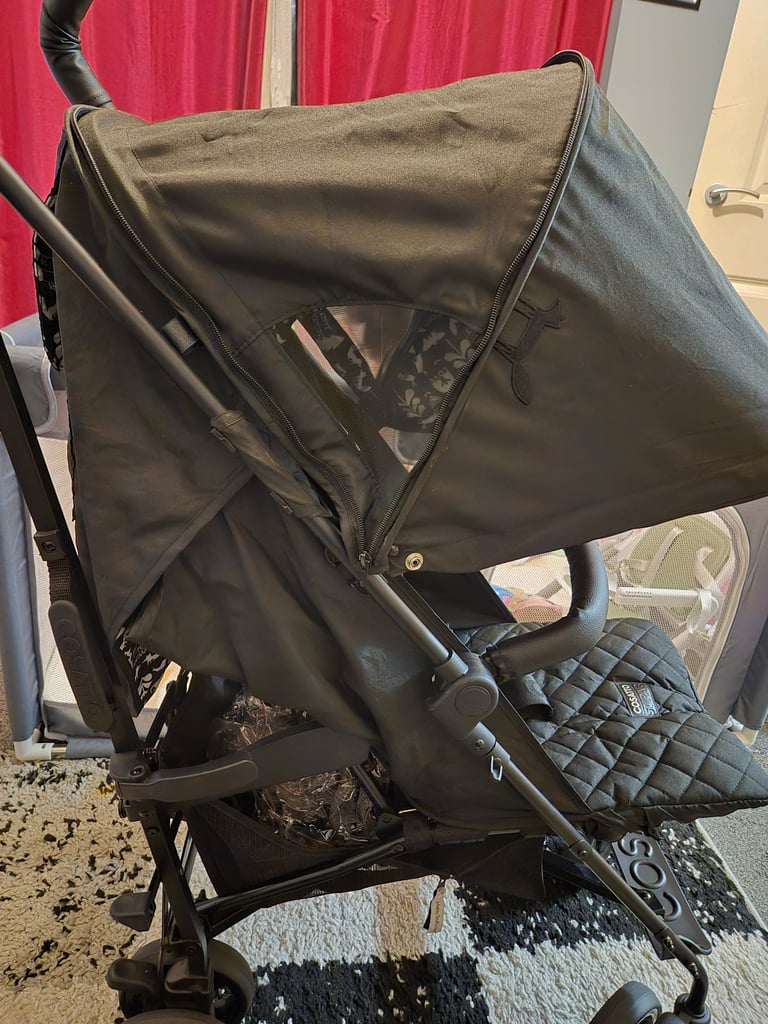 Cosatto Supa 3 Stroller Buggy - Silhouette Black Quilt - FROM BIRTH - Full Set