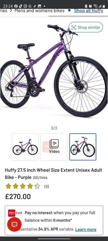 image for Unisex purple mountain bike 