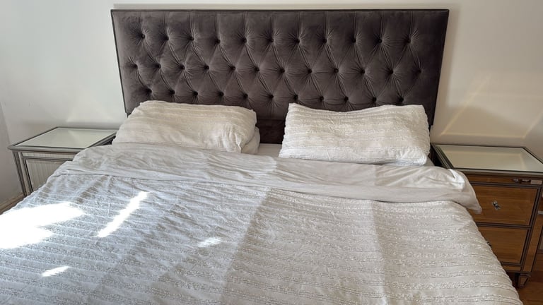 image for King Bed For Sale INCLUDING Headboard