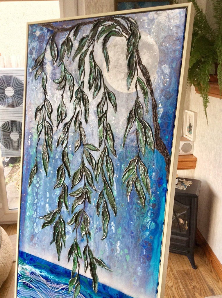 Stunning original acrylic painting with texture. Abstract art 
