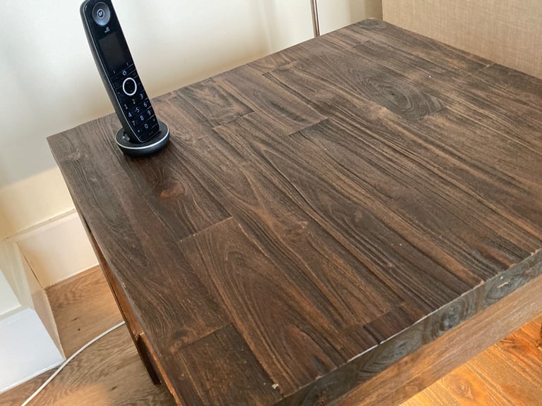 Rustic Acacia Wood Coffee Table & Lamp Table