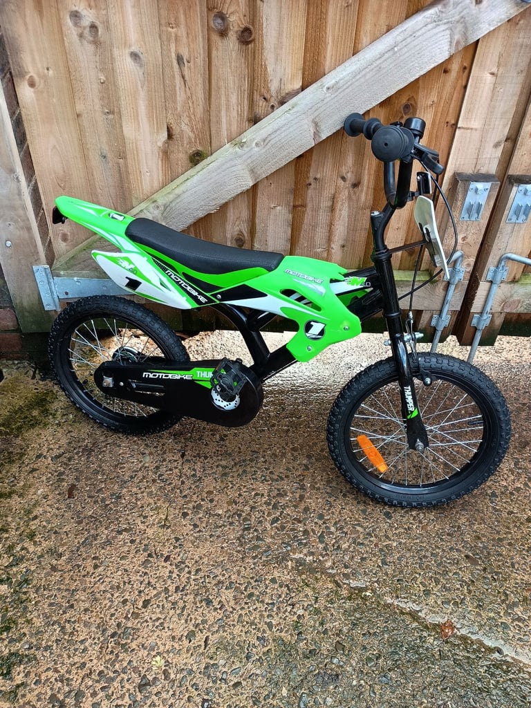 image for Boys thumper Moto x style bike 13in frame 16in wheels as new