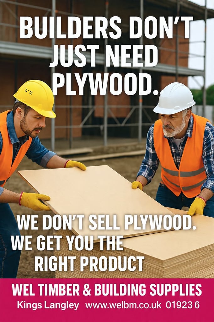 All plywood and sheet panel materials 