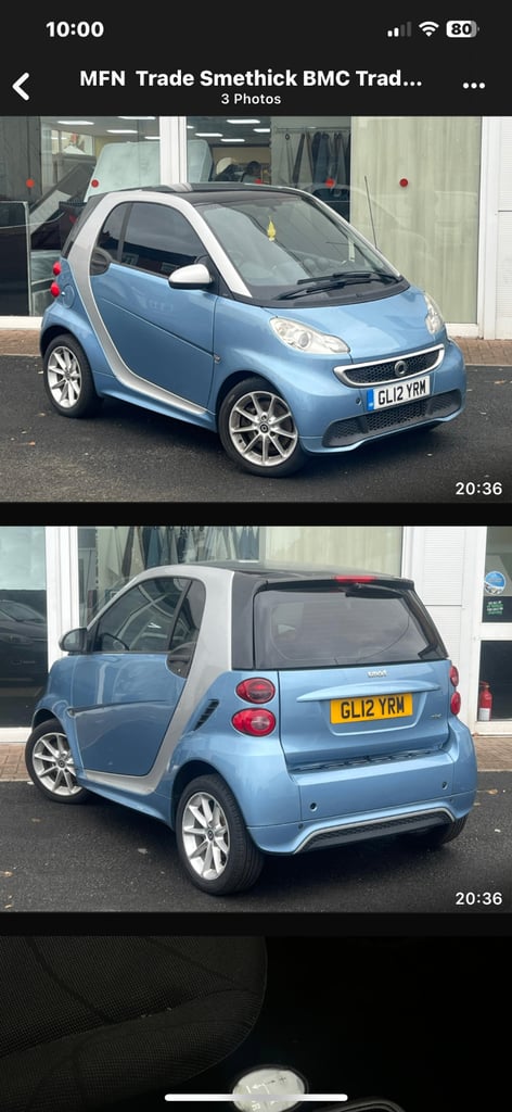 SMART CAR FORTWO COUPE automatic mint condition 
