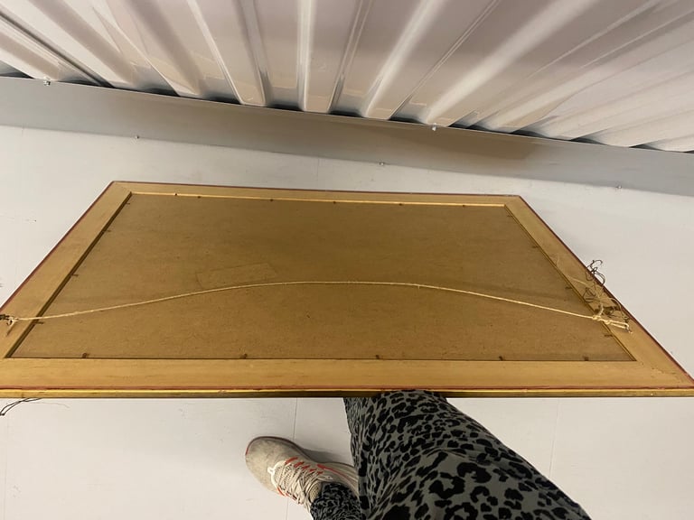 Mirror with gold frame 