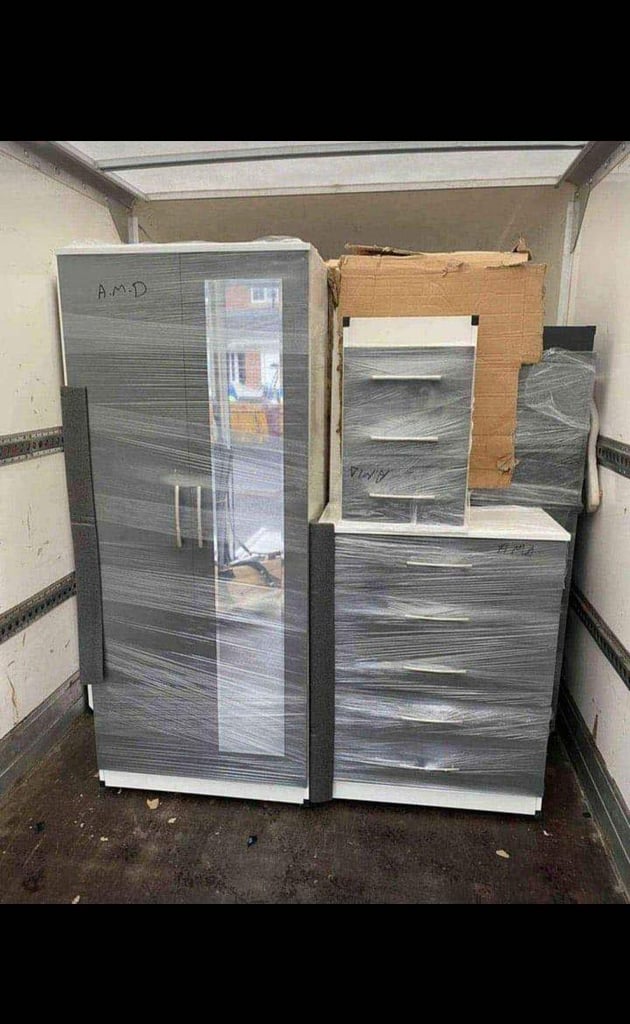 Modern Bedroom Furniture. Bedroom Suit Includes Bedside Tables, Chest of Drawers and Wardrobes