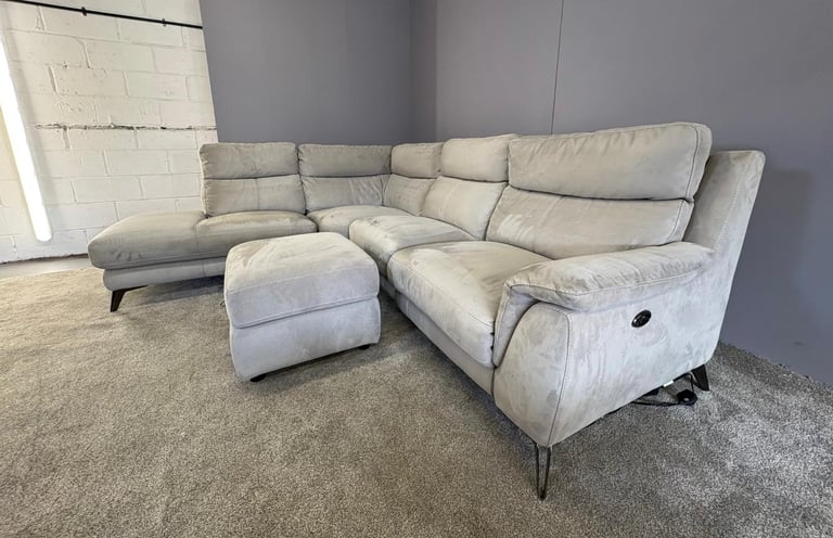 Large grey electric L shape recliner sofa DELIVERY AVAILABLE!