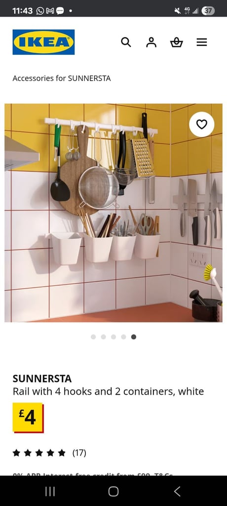 IKEA kitchen rail organiser