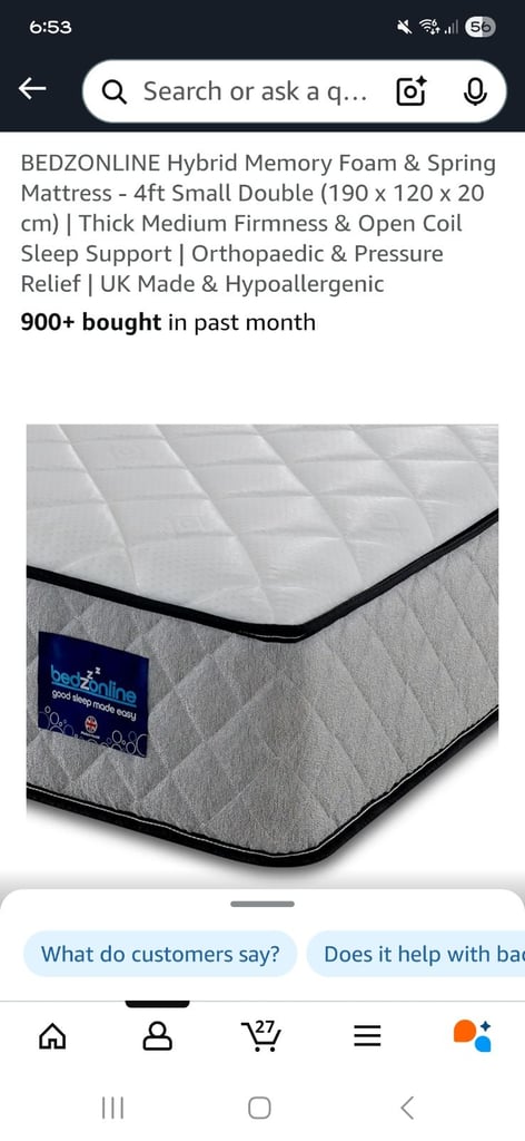 Small Double Bed (4ft)